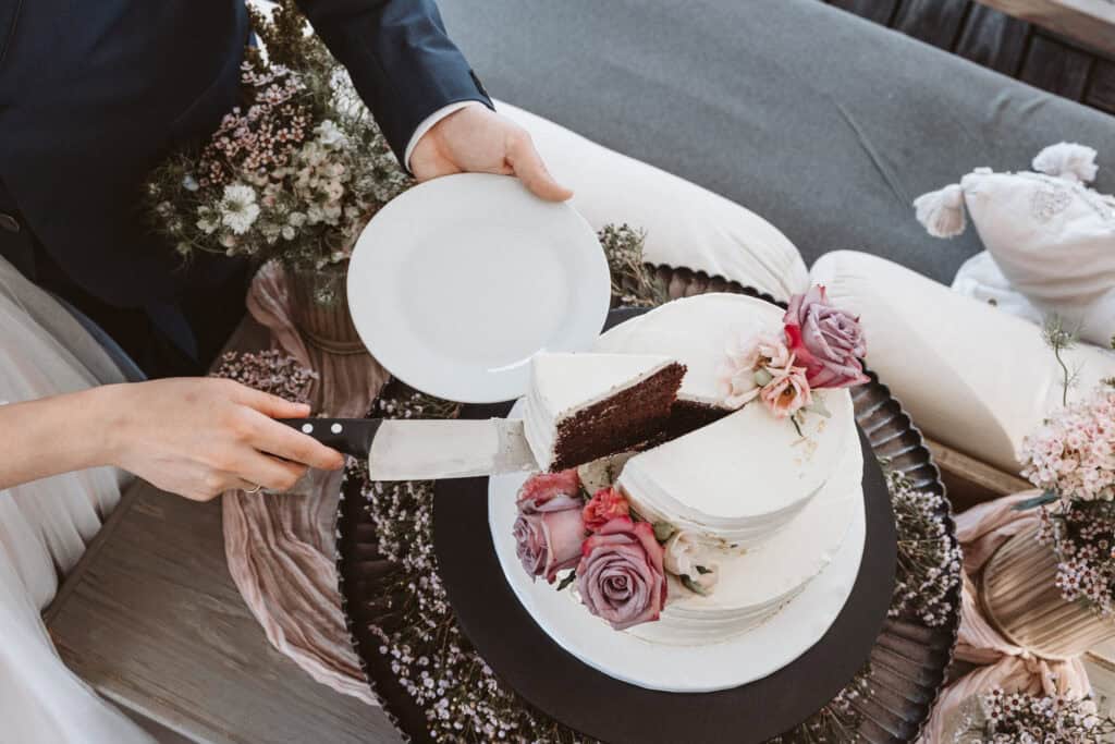 Hochzeitslocation in Weiden am See - Hochzeitstorte