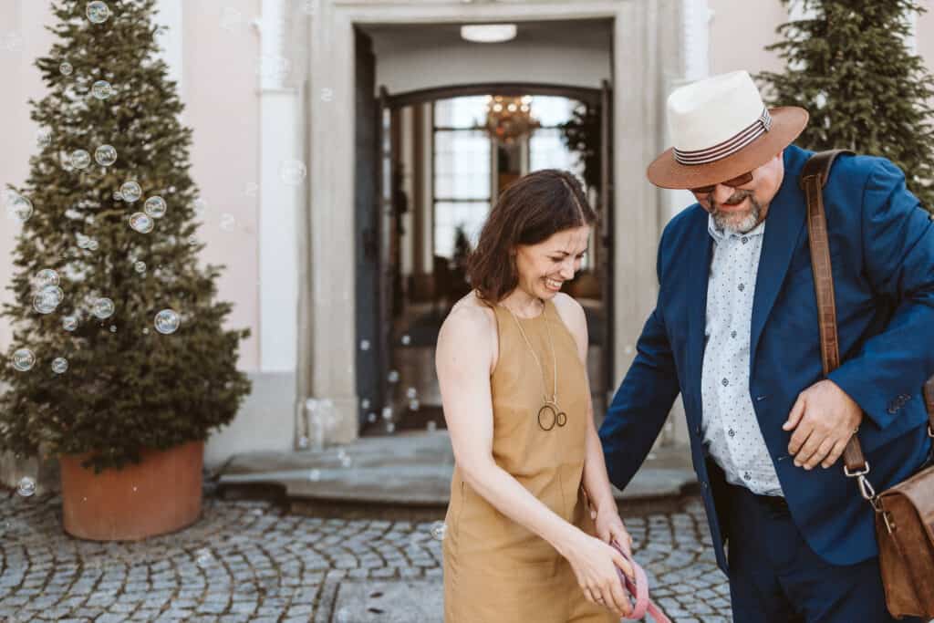 Hochzeitsreportage in Steyr in Schloss Lamberg